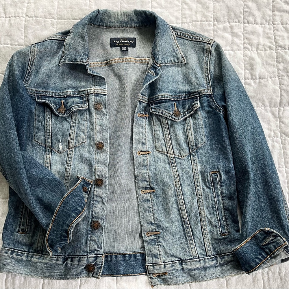 LUCKY BRAND  Tomboy Denim Trucker Jacket size M